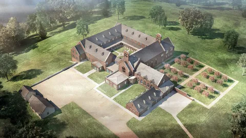 Color rendering of St Joseph Monastery, Somerset, Ohio